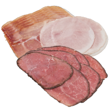 Gegrilde rosbief, yorkham of coburger ham